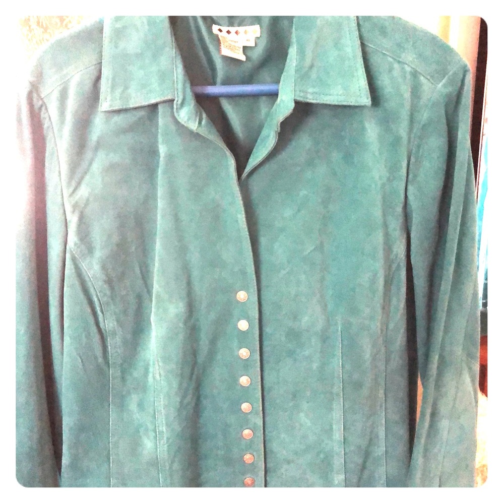 Turquoise suede jacket